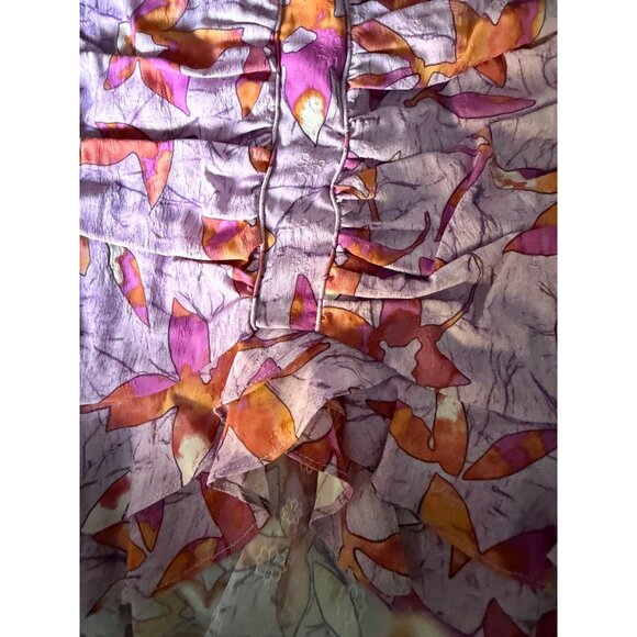 Isabel Marant Jupe Milendi Floral Silk Blend Ruched Mini Skirt Pink 34 Size 2 XS - Picture 6 of 16